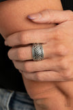 Slanted Shimmer - Silver - Paparazzi Ring