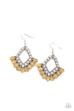 Just BEAM Happy - Yellow - Paparazzi Cat's Eye Stone Earrings #149 (D)