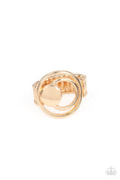 Edgy Eclipse - Gold - Paparazzi Ring