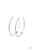 Sultry Shimmer - Silver - Paparazzi Hoop Earrings