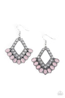 Paparazzi - Just BEAM Happy - Pink Earrings