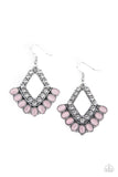Paparazzi - Just BEAM Happy - Pink Earrings