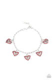 Matchmaker, Matchmaker - Red - Paparazzi Heart clasp Bracelet