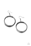 Urban-Spun - Black - Paparazzi Black Gunmetal Earrings