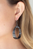 Urban-Spun - Black - Paparazzi Black Gunmetal Earrings