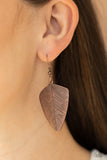 One Of The Flock - Copper - Paparazzi Feather Earrings