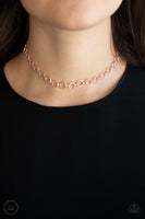 Insta Connection - Rose Gold - Paparazzi Choker Necklace