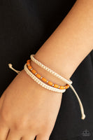 Refreshingly Rural - Orange - Paparazzi Sliding Knot Cord Bracelet