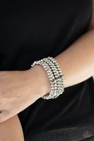 Best of LUXE - White - Paparazzi Stretchy Bracelet March 2021 Life of the Party