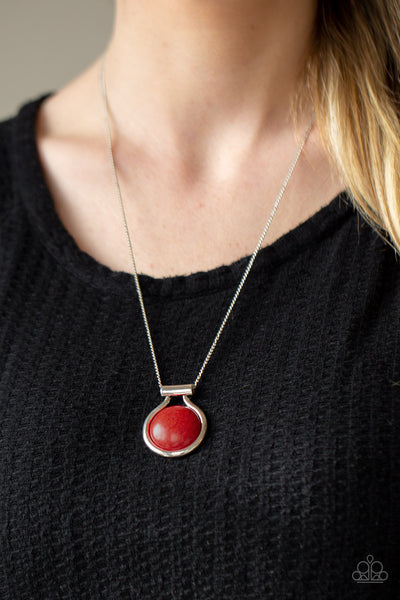 Patagonian Paradise - Red - Paparazzi Necklace