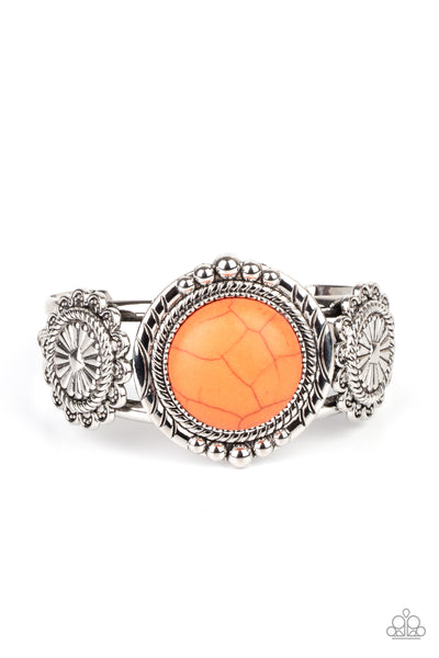 Mojave Motif - Orange - Paparazzi Bracelet Cuff