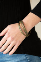 Trending in Tread - Brass - Paparazzi Bangle Bracelet