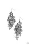 The Shakedown - Silver - Paparazzi Leaf Earrings