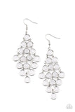 With All DEW Respect - White - Paparazzi Earrings