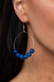 Let It Slide - Blue - Paparazzi Earrings
