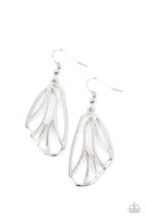 Turn Into A Butterfly - Silver - Paparazzi Earrings