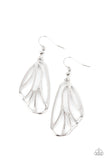 Turn Into A Butterfly - Silver - Paparazzi Earrings