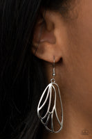 Turn Into A Butterfly - Silver - Paparazzi Earrings