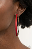 Paparazzi - Fearless Flavor - Red Earrings