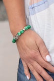Paparazzi - Soothes The Soul - Green Bracelet Stretchy