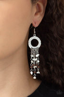 Paparazzi - Primal Prestige - White Earrings