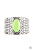 Poshly Pharaoh - Green - Paparazzi Cuff Bracelet