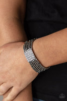 Paparazzi - Star-Studded Showcase - Black Stretchy Bracelet