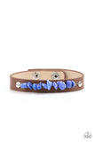 Pebble Paradise - Blue - Paparazzi Snap Bracelet