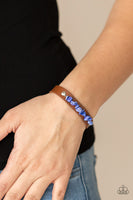 Pebble Paradise - Blue - Paparazzi Snap Bracelet