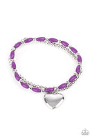 Candy Gram - Purple - Paparazzi Stretchy Bracelet