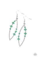 Flowery Finesse - Green - Paparazzi Earrings