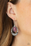 Serene Shimmer - Purple - Paparazzi Earrings