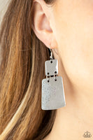 Tagging Along - Silver - Paparazzi Earrings