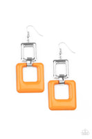 Twice As Nice - Orange - Paparazzi Earrings