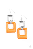 Twice As Nice - Orange - Paparazzi Earrings