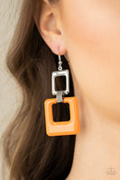 Twice As Nice - Orange - Paparazzi Earrings