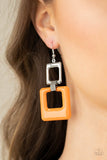 Twice As Nice - Orange - Paparazzi Earrings