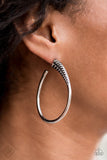 Fully Loaded - Silver - Paparazzi Hoop Earrings Fashion Fix