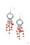 Paparazzi - Primal Prestige - Red Earrings