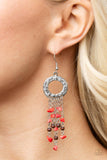 Paparazzi - Primal Prestige - Red Earrings