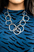 Dizzy With Desire - Silver - Paparazzi Necklace Fashion Fix