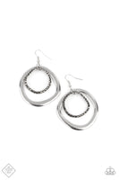 Spinning With Sass - Silver - Paparazzi Earrings Fashion Fix