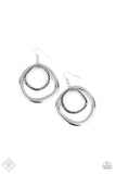 Spinning With Sass - Silver - Paparazzi Earrings Fashion Fix