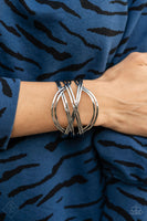 Hautely Hammered - Silver - Paparazzi Cuff Bracelet Fashion Fix