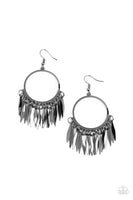 Paparazzi - Radiant Chimes - Black Earrings