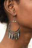 Paparazzi - Radiant Chimes - Black Earrings