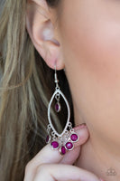 Glassy Grotto - Purple - Paparazzi Earrings