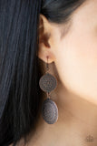 Paparazzi - Road Trip Paradise - Copper Earrings