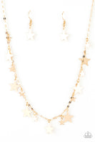 Paparazzi - Starry Shindig - Gold Necklace Stars