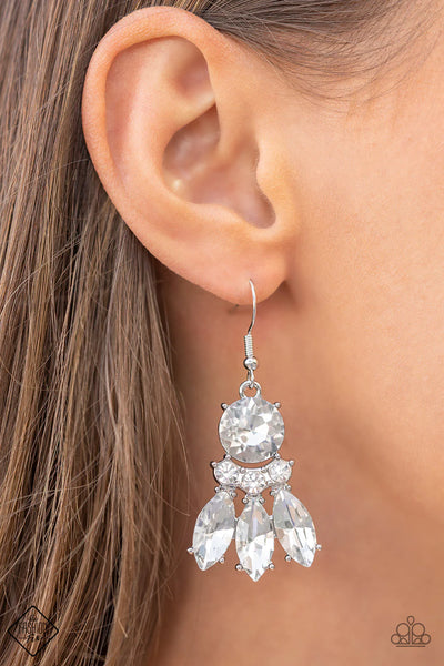 Paparazzi - To Have and to SPARKLE - White Earrings Fashion Fix